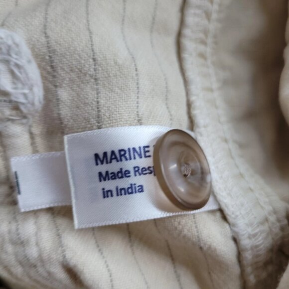 Marine Layer Shorts Mens Medium White Cotton Canvas 6 Inch Lounge Drawstring - Picture 9 of 10